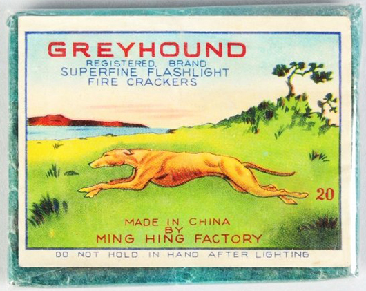 Greyhound Firecrackers, $2,280. Morphy Auctions image.