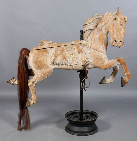 Antique Herschell-Spillman carousel horse. Kamelot Auctions image.
