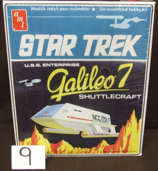 A late 1960s AMT hobby model kit depicting the 'Star Trek' shuttle Galileo 7. Image courtesy LiveAuctioneers.com Archive and Cloud's Antiques.