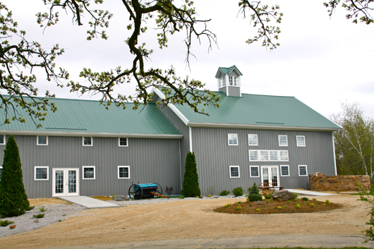 The main barn at Cedar Hill Farm was built in 1865. Image courtesy The Barn at Harvest Moon Pond.