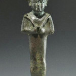 Egyptian 25th Dynasty bronze Osiris, 8 inches high, Egypt, 25th Dynasty. Estimate: $8,000-$10,000. Antiquities-Saleroom image.