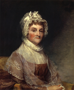  'Abigail Smith Adams,' oil on canvas, by Gilbert Stuart. The second First Lady of the United States became perturbed when the artist took 15 years to complete the portrait. Courtesy of the National Gallery of Art, Washington, D.C.