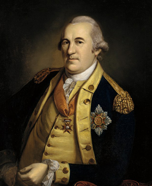 Friedrich Wilhelm von Steuben, 1780, by Charles Willson Peale. Steuben served as Gen. George Washington's chief of staff in the final years of the war. Image courtesy Wikimedia Commons.