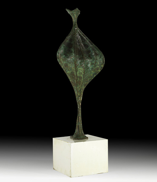 Paul Evans copper sculpture: $53,125. Rago Arts and Auction Center image.