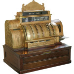 An early National cash register. Image courtesy LiveAuctioneers.com Archive and Red Baron's Antiques.