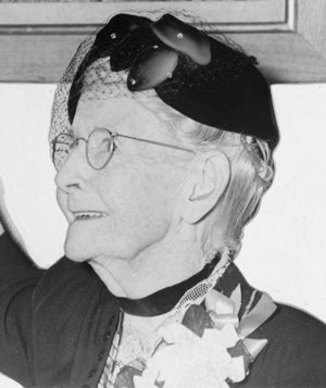 Grandma Moses, aka Anna Mary Robertson, in 1953. Image courtesy Wikimedia Commons.