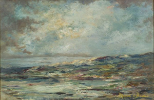 A landscape by Maria a'Becket (American, d. 1904). Image courtesy LiveAuctioneers.com Archive and Skinner Inc.