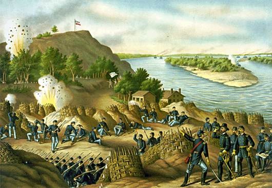 'Siege of Vicksburg,' Kurz & Allison, 1888 chromolithograph.Image courtesy Wikimedia Commons.