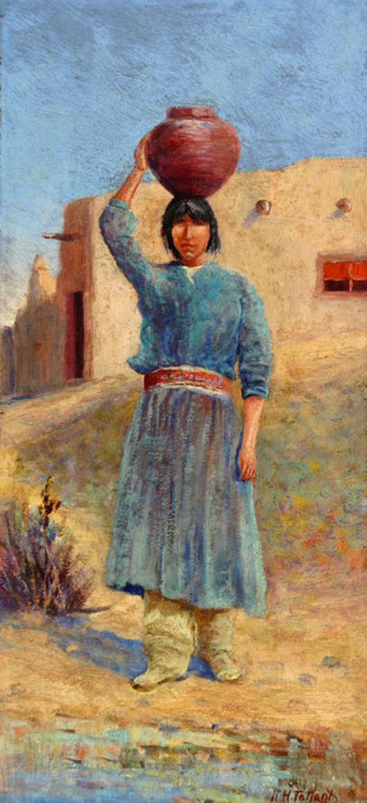 'Pueblo Indian Girl, New Mexico,' by Richard Tallant (American 1853-1934). Image courtesy LiveAuctioneers.com Archive and Weschler's.