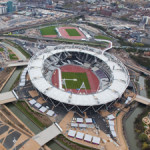 Aerial view of the Olympic Park looking southwest toward London. This file is licensed under the Creative Commons Attribution 2.0 Generic license.