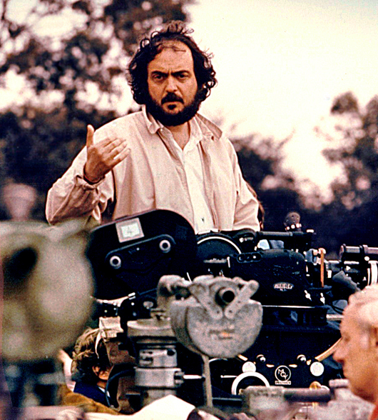 Original 1975 publicity photo taken of Stanley Kubrick (American, 1928-1999) during the filming of 'Barry Lyndon.' Public domain image. Photographer unknown.