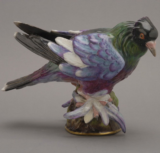 Meissen porcelain figure of a bird. Estimate: $1,000-$1,500. Michaan's Auctions image.