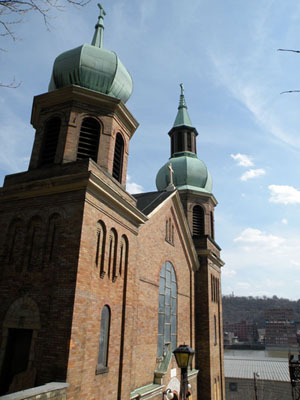 Saint Nicholas Croatian Catholic Church in Pittsburgh. Image by Leepaxton at en.wikipedia. This file is licensed under the Creative Commons Attribution-Share Alike 3.0 Unported, 2.5 Generic, 2.0 Generic and 1.0 Generic license.