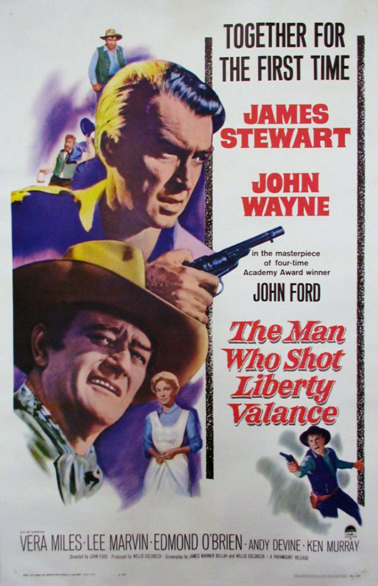  Movie poster for 'The Man Who Shot Liberty Valance.' Image courtesy LiveAuctioneers.com Archive and the Last Moving Picture Co.