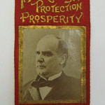 A campaign ribbon for Ohio native William McKinley, 25th president of the United States. Image courtesy LiveAuctioneers.com and Hassinger & Courtney Auctioneering.