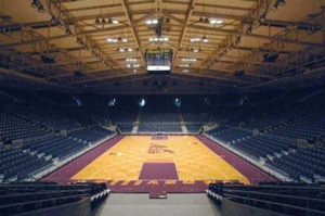 Interior view of Roberts Stadium, Evansville, Indiana. Image courtesy of William Wilson Auction Realty, Inc.