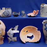 An assemblage of pottery made by American colonist James Rhodes, 1774-1784, from an exhibition that will run from Sept. 14, 2012 through Jan. 13, 2013 at Ellarslie, the Trenton (N.J.) City Museum. Image courtesy of the Trenton Museum Society.