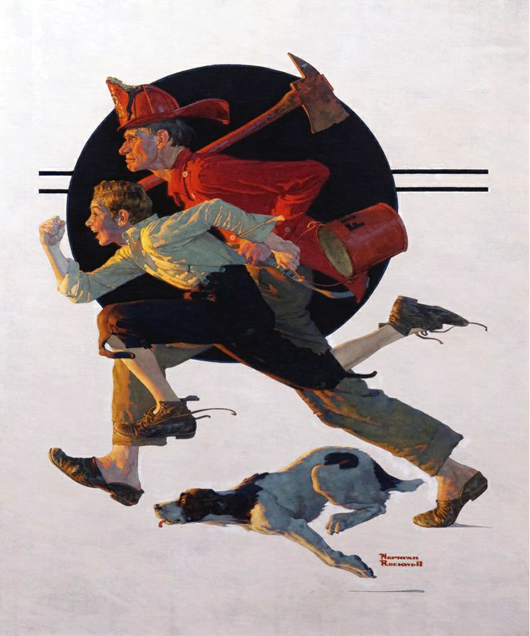 Norman Rockwell (1894-1978), Volunteer Fireman, 1931, oil on canvas.