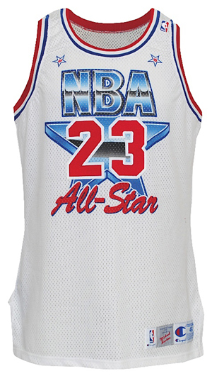 1991 Michael Jordan NBA All-Star game-used Eastern Conference jersey (NBA COA signed by David Stern). Grey Flannel Auctions image.