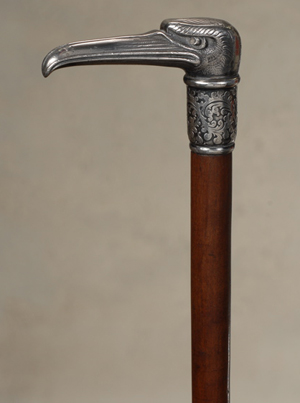 Small but important Tiffany Nast eagle cane. Tradewinds Antiques image.
