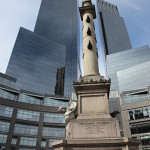 The Christopher Columbus statue stands atop the monument on Columbus Circle in New York City. This file is licensed under the Creative Commons Attribution-Share Alike 3,0 Unported license.