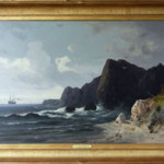 F. (Frederick) Schafer oil-on-canvas seascape ‘North Heads on the Pacific Coast, California,’ Stephenson’s Auctioneers image.