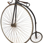 The front wheel of this antique high-wheeler is 56 inches in diameter. Image courtesy LiveAuctioneers.com Archive and Rich Penn Auctions.