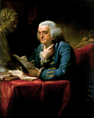 Benjamin Franklin in London, 1767, painted by David Martin (English, 1737-1797). Image courtesy of Wikimedia Commons.
