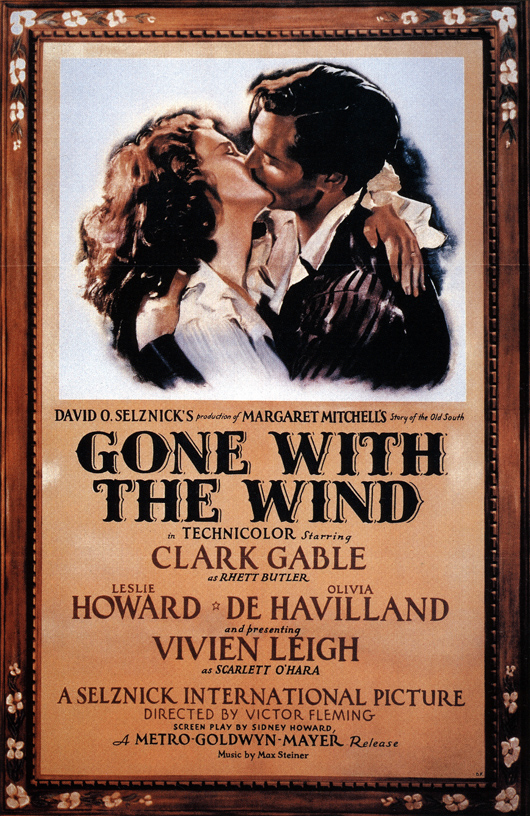 Prerelease poster for the film 'Gone with the Wind.' Image courtesy Wikimedia Commons.