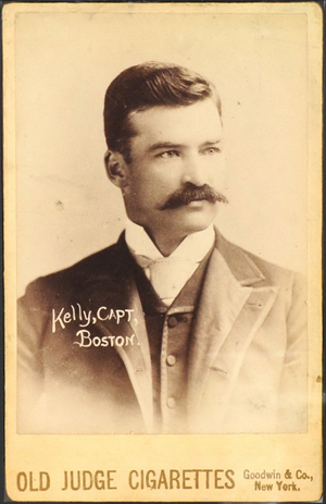 1888-89 Old Judge Cigarette N-173 Cabinet card of Michael 'King' Kelly. Image courtesy LiveAuctioneers.com Archive and Saco River Auction Co.