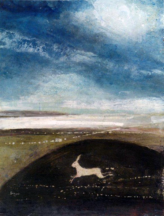 Somerset-based painter David Brayne will be showing this landscape, 'Silver Hare,' at an exhibition entitled ‘The Mind’s Eye’ at the Jerram Gallery in Sherborne, Dorset from Sept. 22-Oct. 12. Image courtesy David Brayne and Jerram Gallery.