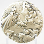 The reverse of MacMonnies’ Charles Lindbergh medal depicts an allegory of the Lone Eagle battling against the elements and the specter of death. Blue Moon Coins image.