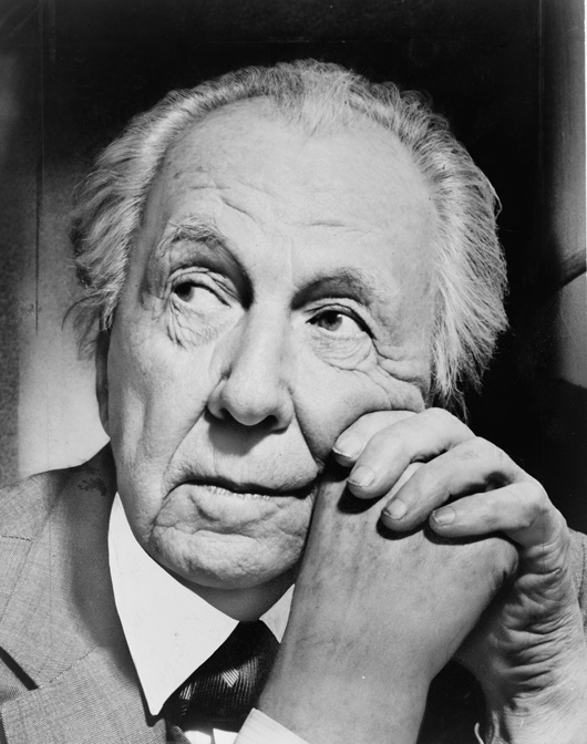 Frank Lloyd Wright in a 1954 photo. Image courtesy of Wikipedia Commons.