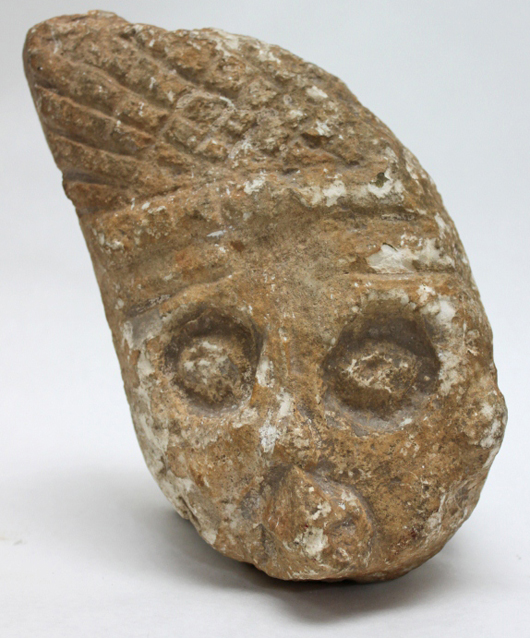 Pre-Columbian rock carving from Central America. M.G. Neely Auction Gallery image.