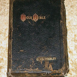 Elvis Presley's personally owned and used Holy Bible, 1957-1977, with Elvis' handwriting and underlining throughout. Accompanied by a letter of authenticity hand signed from Vester Presley, Elvis’ uncle. Estimate: 20,000-25,000. Omega Auctions image.