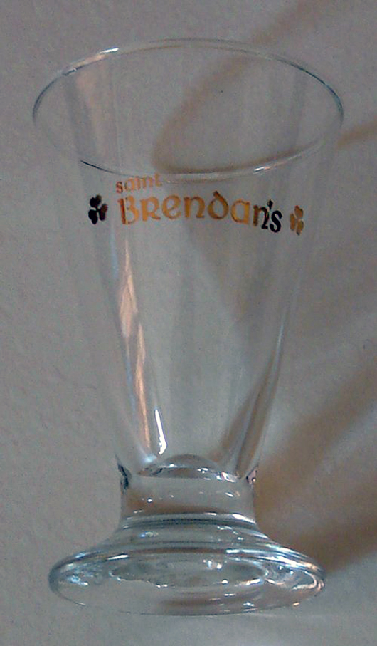 Elvis Presley's personal St. Brendan's Irish Cream liqueur glass, owned and used by him in his Monovale Drive home. Obtained directly from Linda Thompson, Elvis' longtime girlfriend, by Jimmy Velvet of the Elvis Presley Museum. Estimate: 400-450 pounds. Omega Auctions image. 