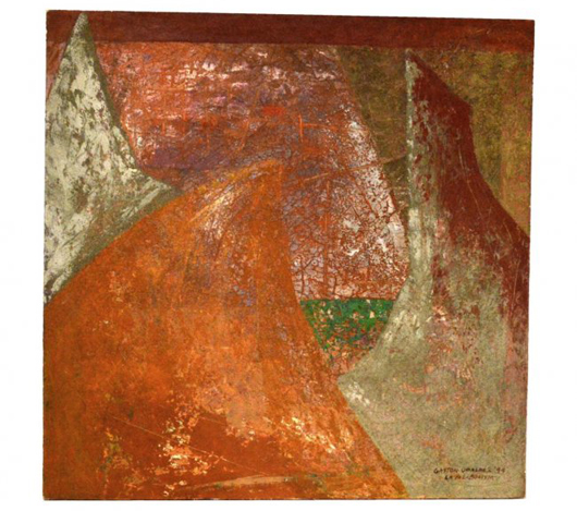 Gaston Ugalde encoustic on canvas ‘Abstracto.’ Roland Antiques image.