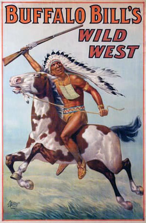 Poster advertising Buffalo Bill's Wild West. Image courtesy LiveAuctioneers.com Archive and Brian Lebel's Old West Auction.