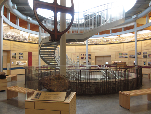 The interior of museum chronicles the history of the Big Well, which was dug to provide water for the Santa Fe and Rock Island railroads in 1887. Image courtesy Big Well Museum and Visitors Center.