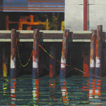 Top lot in the Art for AIDS 2012 auction was 'Pier Module #16,' a collage, acrylic and oil on wood by Catherine Mackey, which sold for $3,600. Proceeds from the event will support HIV/AIDS services at UCSF Alliance Health Project. Photo courtesy of Art for AIDS.