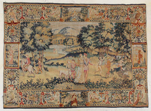 19th-century Franco Flemish tapestry. Estimate $800-$1,200.