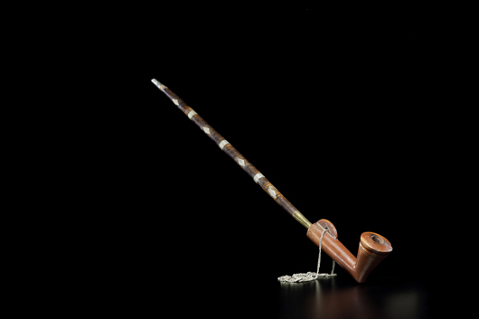 Miami pipe with ties to the 1795 Treaty of Greenville.  Estimate: $20,000-$30,000. Cowan’s Auctions Inc. image.
