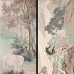 Ren Yu (1853-1901), pair of ink and color on paper, hanging scroll, date on 1891 summer, three artist seal. Estimate: $10,000-$30,000. Golden State Auction Gallery image.