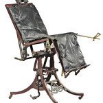 This medical-examining chair was made in the 1880s. It sold for $475 at a Skinner auction in Boston last year. Medical antiques are hard to find.