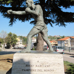 Monument to boxing legend Rocky Marciano in Ripa Teatina, Ambruzzo, Italy. Image: Fratelli Angelo and Giorgio Bonomo, licensed under the Creative Commons Attribution 2.0 Generic license.