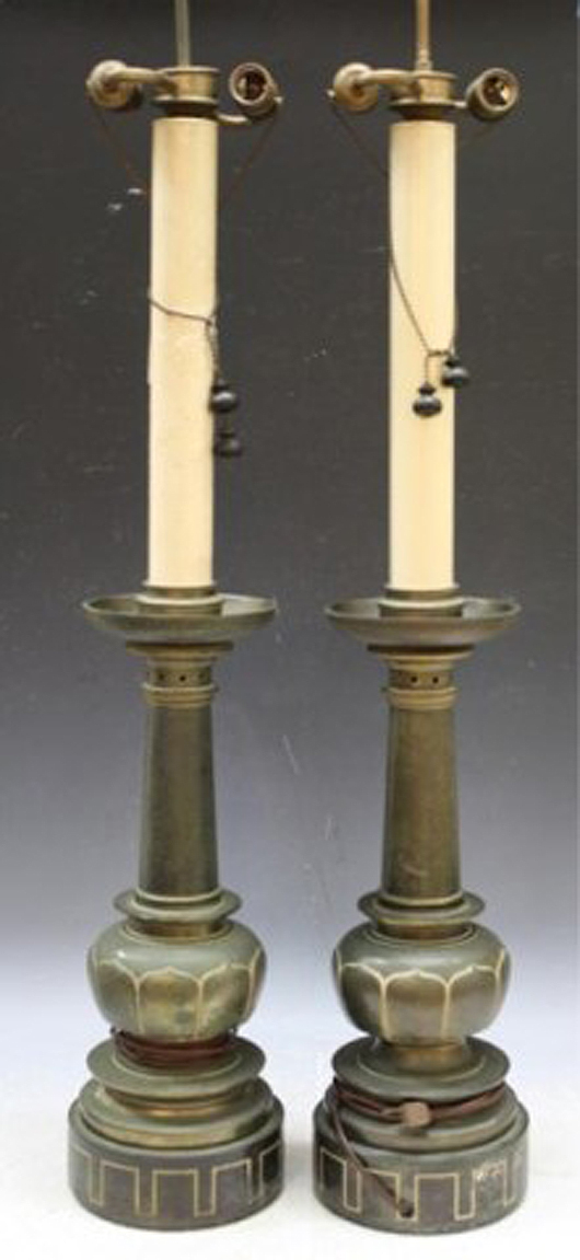 Pair Stiffel lamps. Showplace Antique + Design Center image.