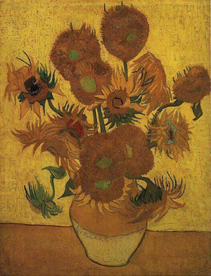 Among the masterpieces in the permanent collection of the Van Gogh Museum in Amsterdam is the work 'Vase with Fifteen Sunflowers,' created in 1889.