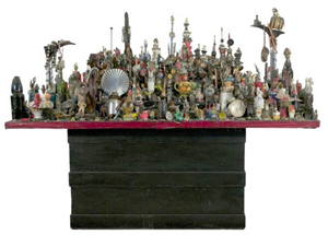 The Rev. Albert Wagner (1924 - 2006), ‘City Beneath the Sea,’ assembled sculpture composed of found objects on a tabletop. Gray’s Auctioneers image.
