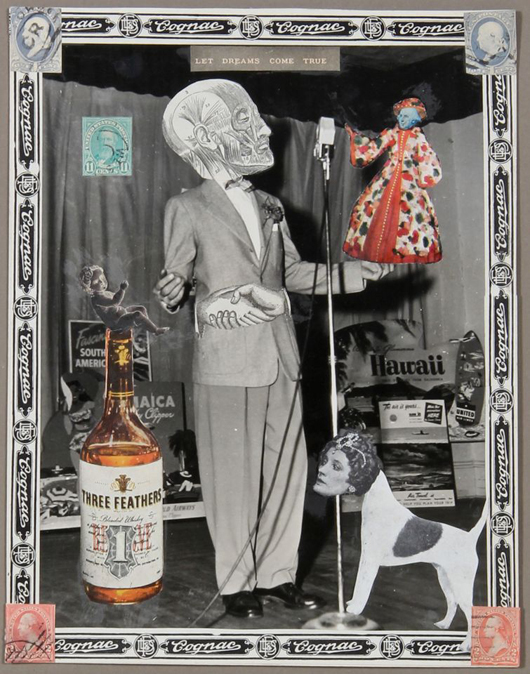 Felipe Jesus Consalvos (Cuban-American, 1891-1960), ‘Let Dreams Come True,’ mixed-media collage, circa 1920-1950, 10 x 8 inches (sheet). Est. $1,500-$2,000. Material Culture image.