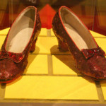 An original pair of ruby slippers worn by Judy Garland in her lead role as Dorothy Gale in the film classic 'The Wizard of Oz,' displayed at the American History Museum, The Smithsonian Institution. Image courtesy of RadioFan at en.wikipedia.